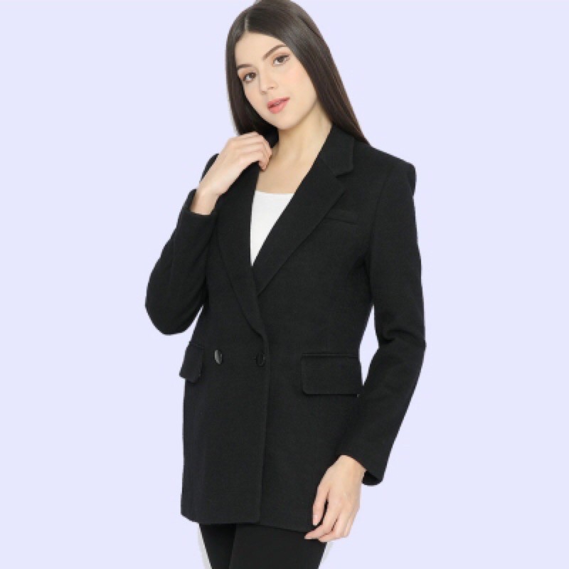 Clovis CoatBlazer Black - Blazer Wanita Branded