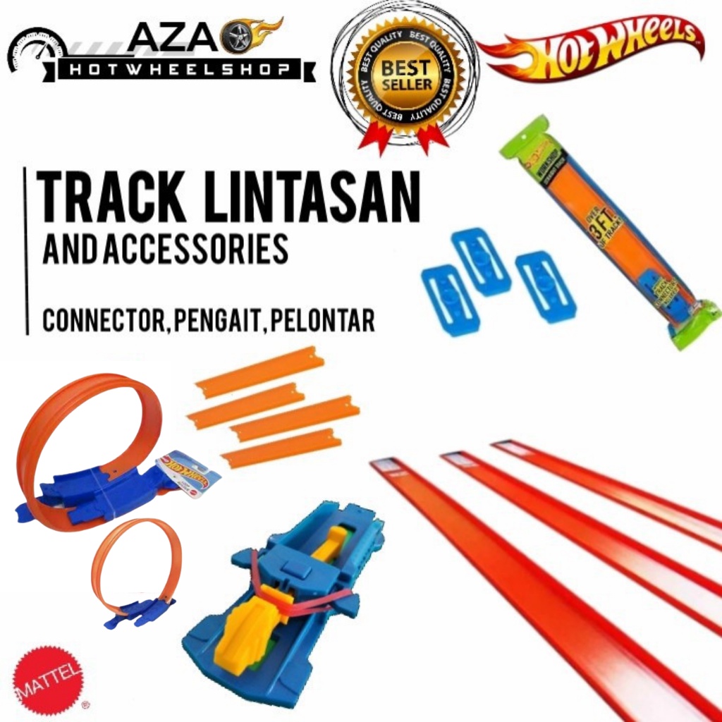 BEST SELLER | LINTASAN HOT WHEELS TERLENGKAP | Diecast Hot Wheels Track Builder 30 60 120 cm Lintasan LOOP melingkar Jalan Pelontar Launcher Gantungan Konektor Curve Belokan Tikungan Ramp Loncatan tanjakan