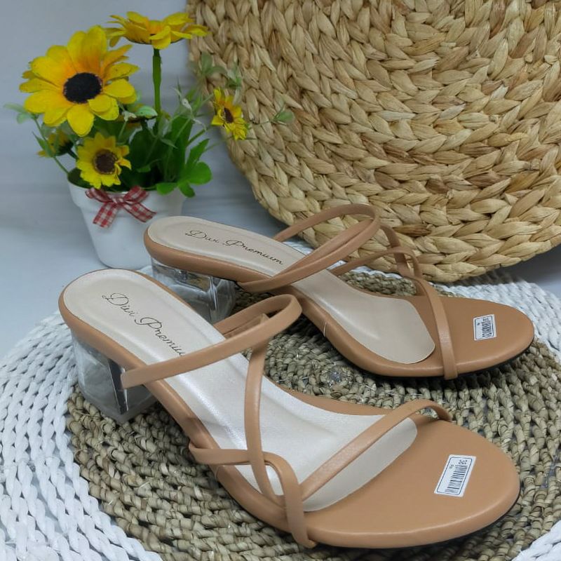 High heels artist Heels wanita branded Sandal wanita hak tahu hak kaca Hp02