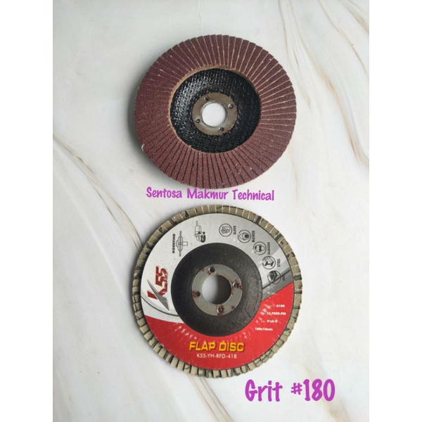 4&quot; Amplas Susun Gerinda Fleksibel Kain Flap Disc Disk 4 Inch