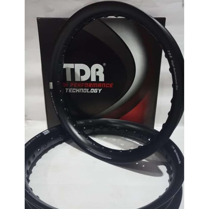 Velg TDR U shape Black SB /Hitam Kulit Jeruk140 dan 160