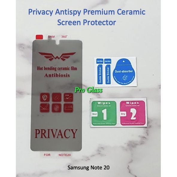 Samsung Note 20 / Note 20 ULTRA Full Privacy Antispy Ceramic Screen Protector