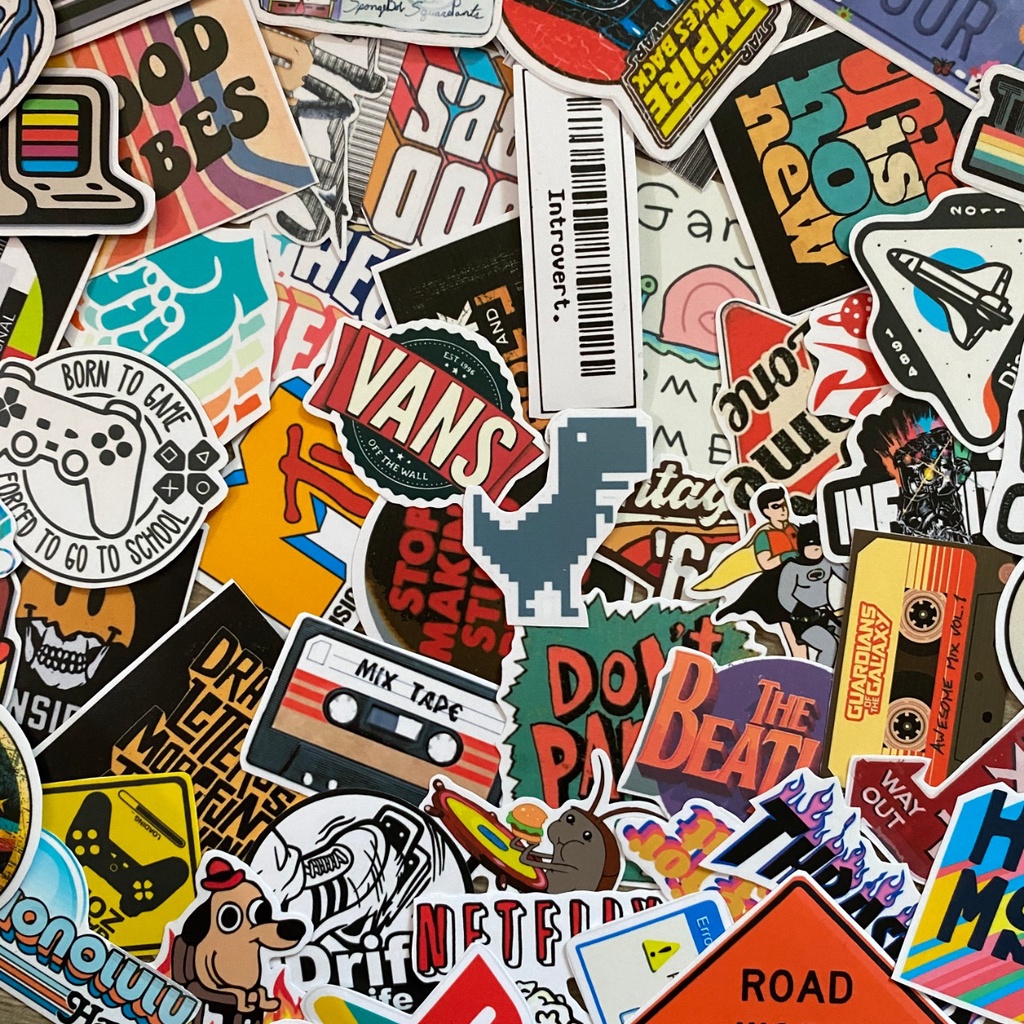 

Sticker Pack Tumblr Aesthetic Retro Classic Waterproof Hiasan Laptop Botol Tumbler Case Hp DIY Stiker Laptop Notebook