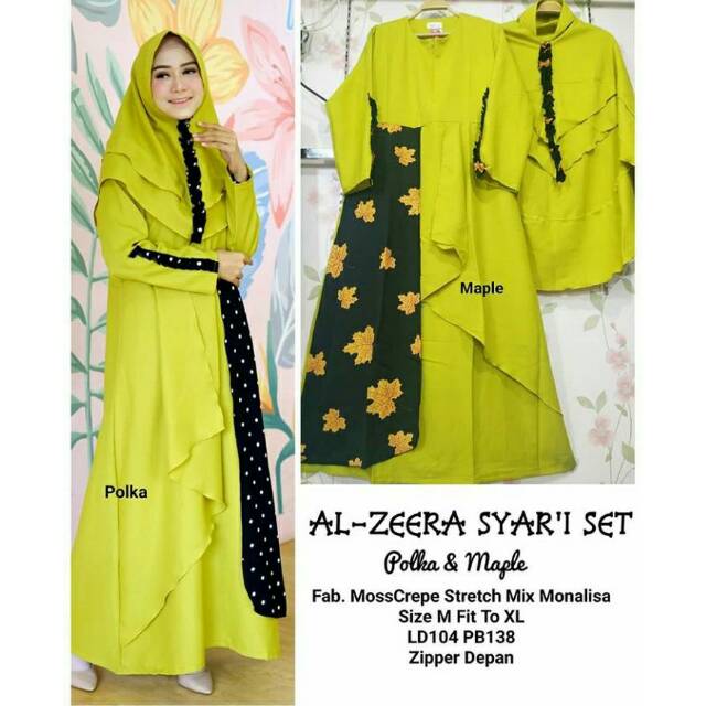 AL-ZEERA SYAR'I SET|SYAR'I SET KHIMAR