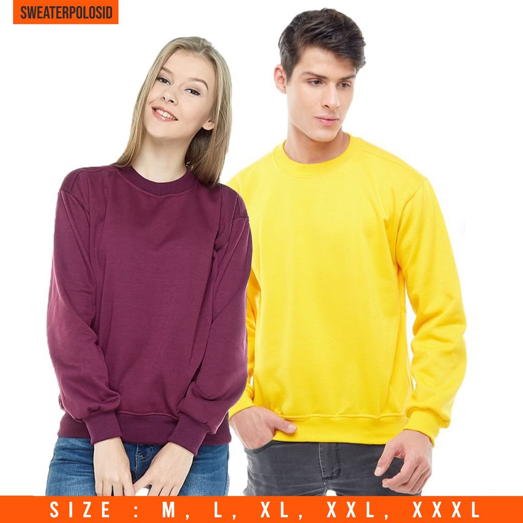 SWEATERPOLOSID  Basic Sweater Polos Size M - XXL( Pria & Wanita )-1