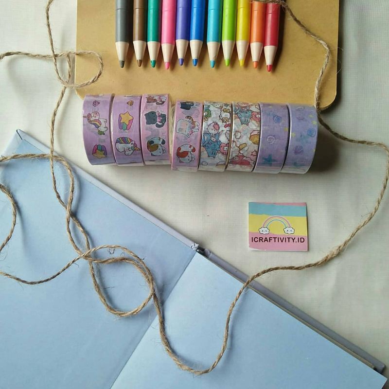 

Washi Tape/ Masking Tape Diary Decor / Selotip Gambar / Journaling