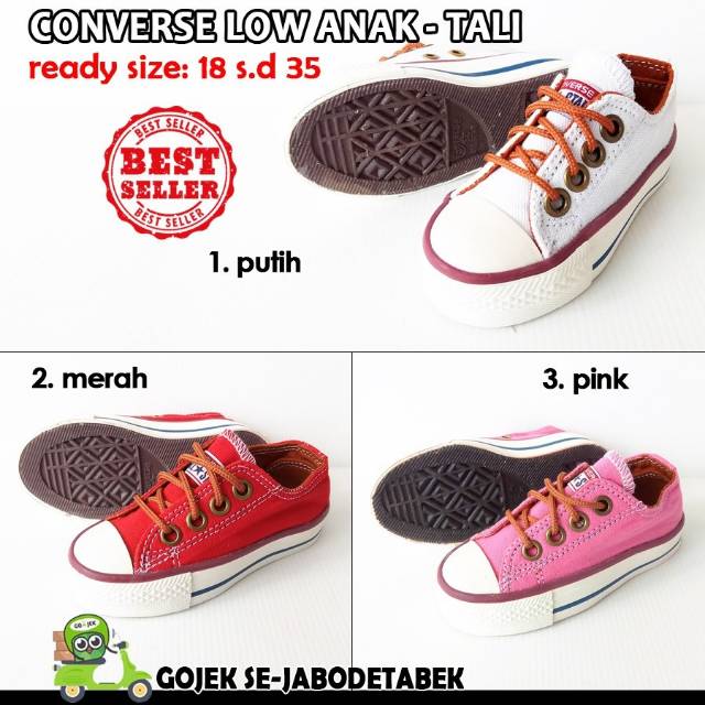 Jual SEPATU CONVERSE ANAK GOLD SERIES PREMIUM PENDEK. SNEAKERS ANAK