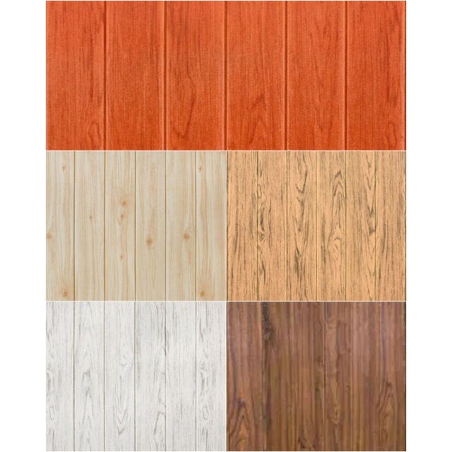 WALLPAPER 3D FOAM MOTIF KAYU