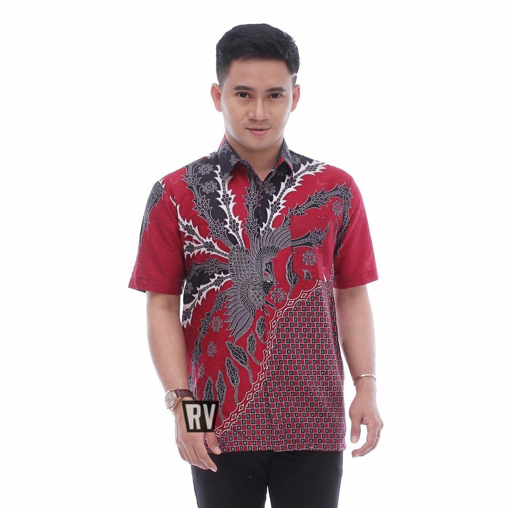 Kemeja Batik Pria Lengan Pendek - Hem Batik Pria Lengan Pendek M L XL XXL Grosir