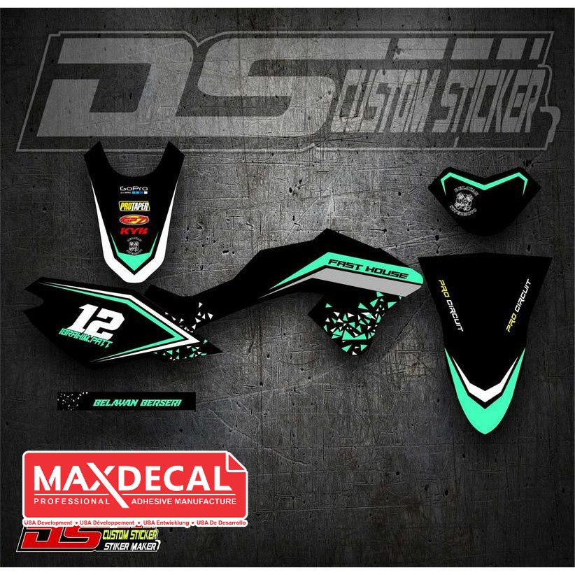 Decal KLX BF Biru Tosca