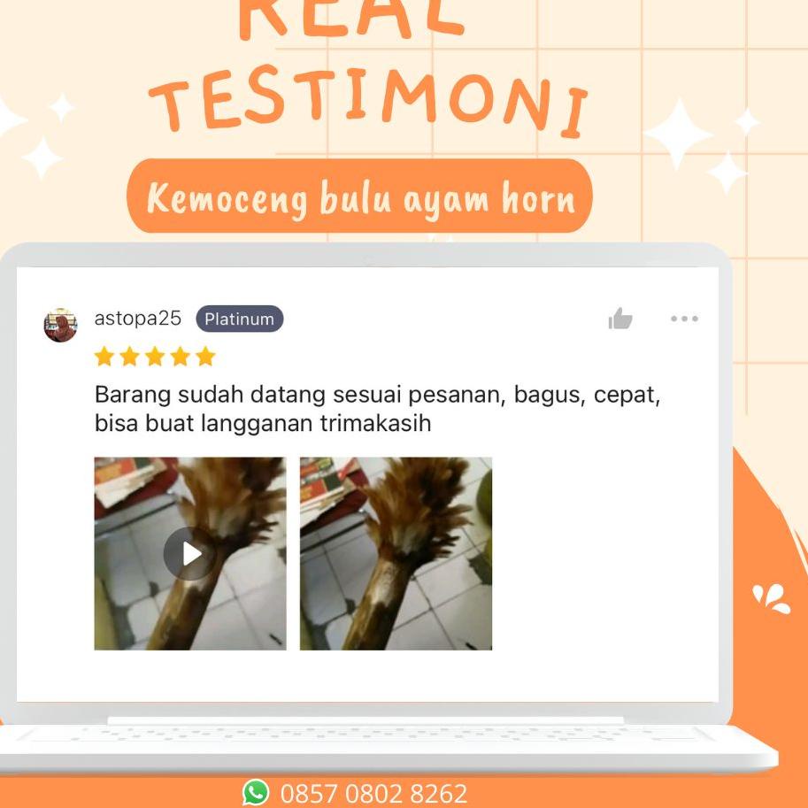 jvh-39 KEMOCENG BULU AYAM JAGO LANCUR LURIK - KEMOCENG SULAK BULU AYAM HORN MURAH - GROSIR SULAK ULU