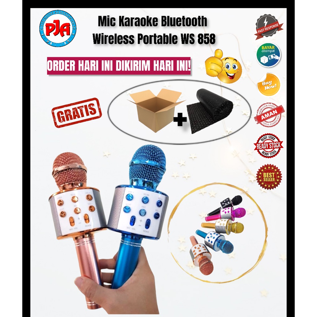 Mic Karaoke Bluetooth Wireless Portable WS 858