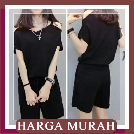 ¢➵.Jumpsuit Jamsuit Wanita Import Korea Panjang Kekinian Murah Te SA184 [Jamsuit Black Rihanna Ro]