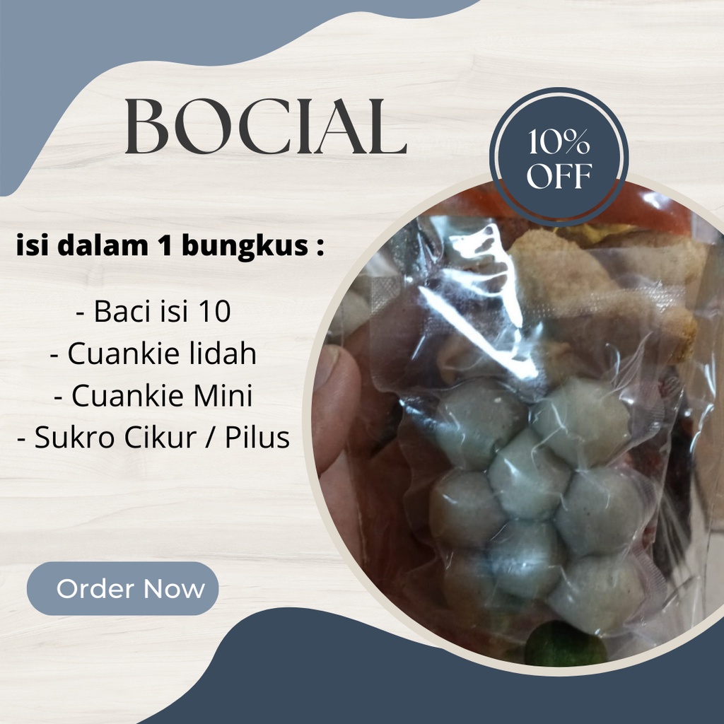 

Baso Aci Al12 butir Boci Instan khas Garut