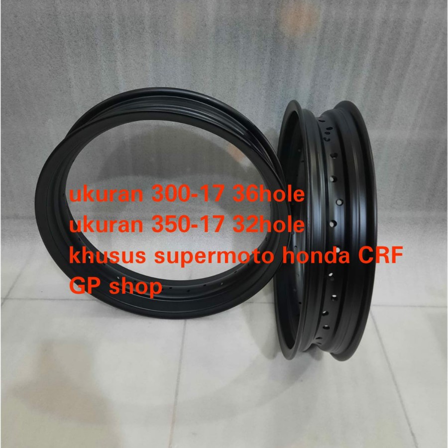 velg Rossy VR 1set UK 300-17 36hole dan 350-17 32hole supermoto CRF
