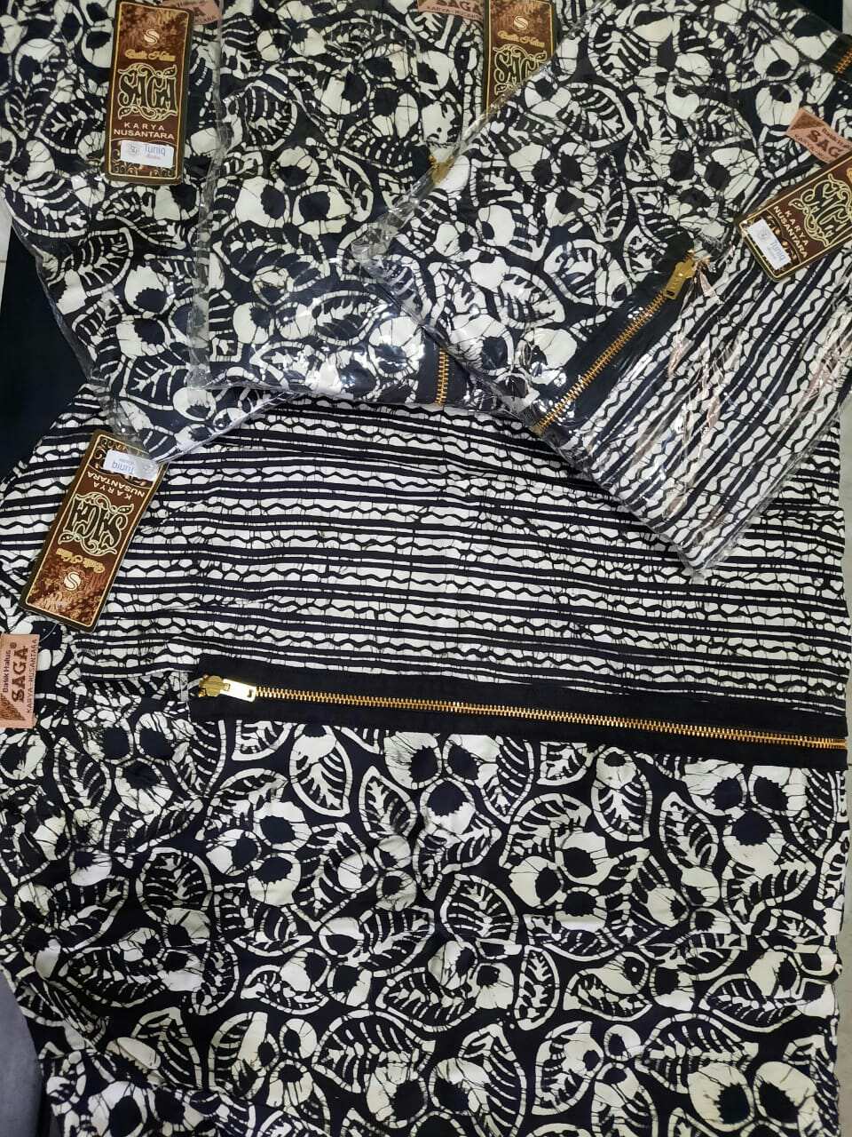 Hazkia Long Tunik Batik By Batik Saga | Tunik Muslim Maxi Premium Sogan Klasik Mewah Modern Kantor