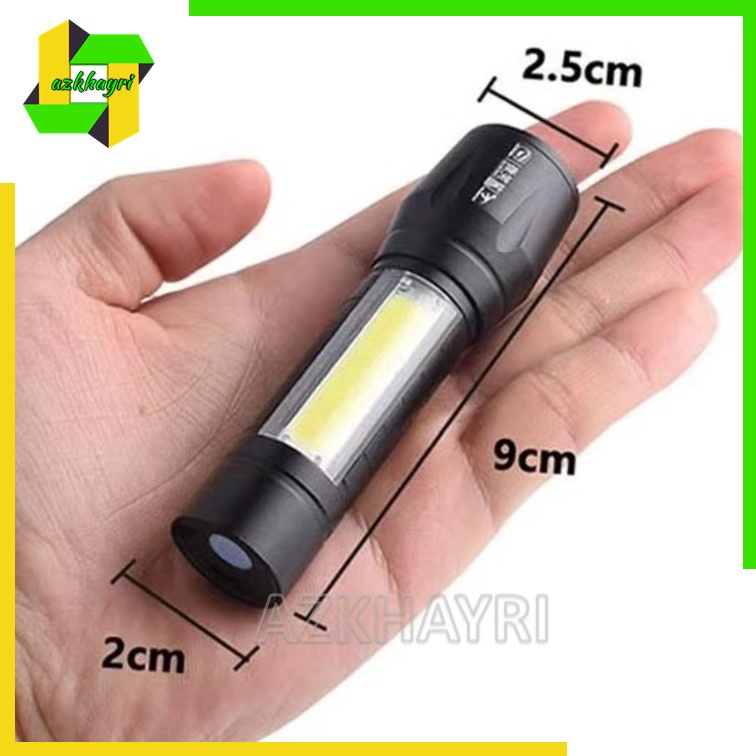 XPE 511 SENTER SWAT MINI LED ZOOM SUPER TERANG POLICE LIGHT COB USB