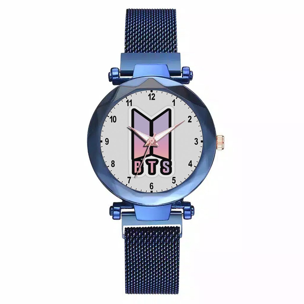 Jam Tangan Wanita Custom - KPOP BTS Free Box &amp; Batre Cadangan 2