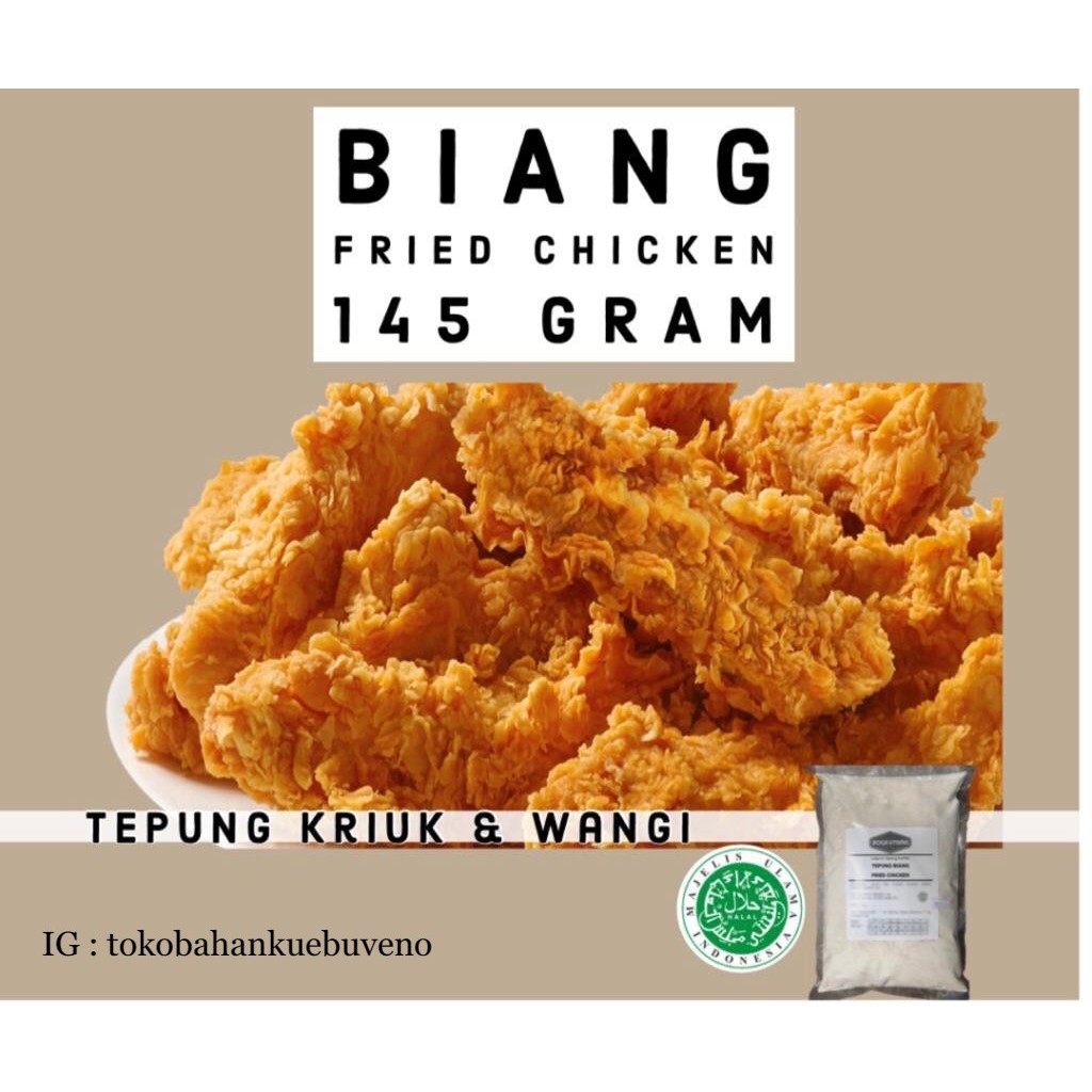 

Tepung Biang Ayam Goreng Fried Chicken 145 gr (Dicampur terigu 1Kg)