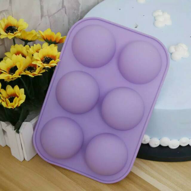 cetakan silikon setengah lingkaran half ball mold fondant coklat paket dekorasi silmat alas adonan