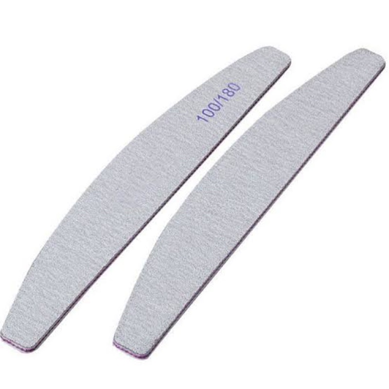 NAIL FILE 100/180 HALF MOON KIKIR KUKU buffer nail file minimize dust