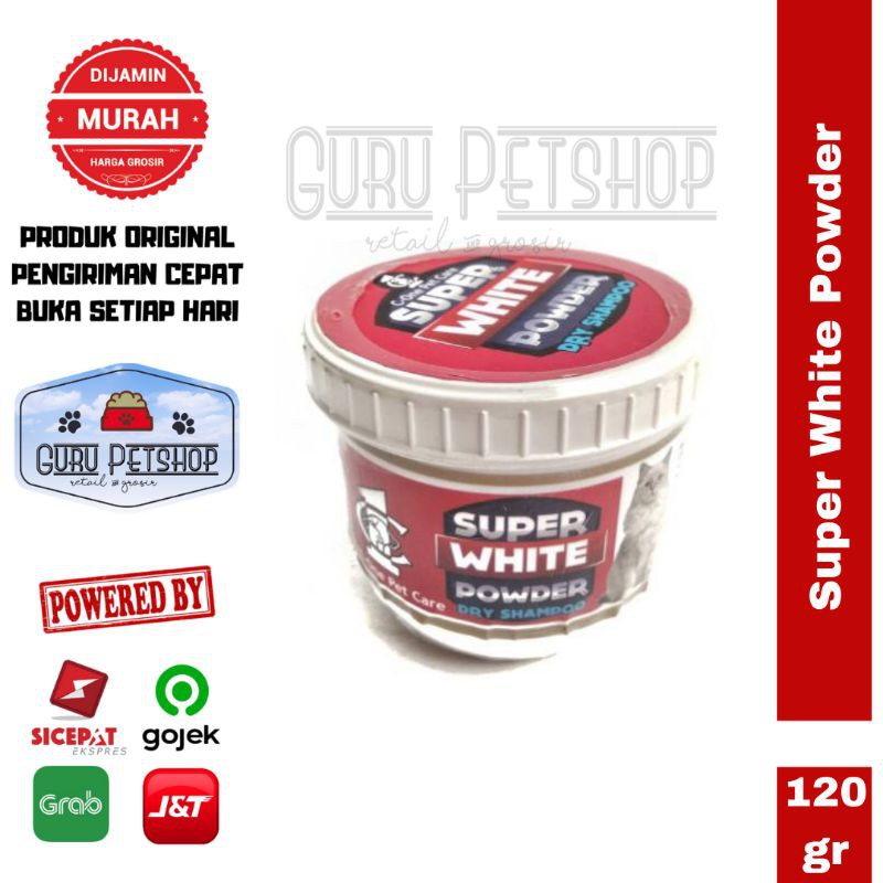 Bedak C1 Super White Powder / Bedak Pemutih Anjing Kucing