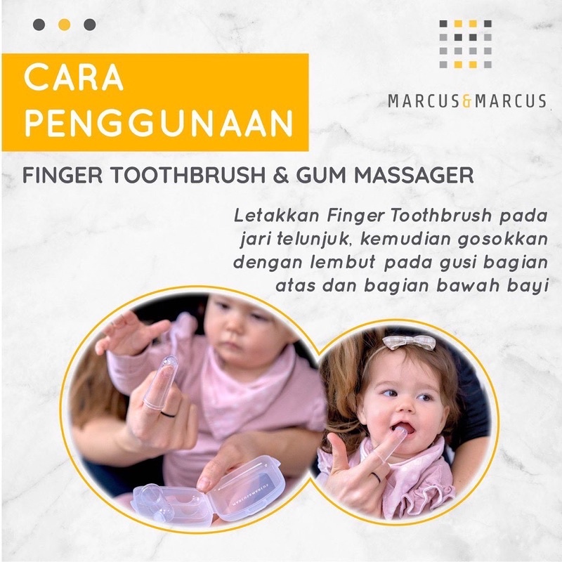 Marcus&amp;Marcus finger toothbrush &amp; gum massager set