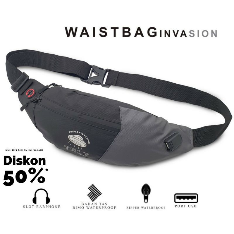 Triple F weisbag tas slempang waterproof pria keren original