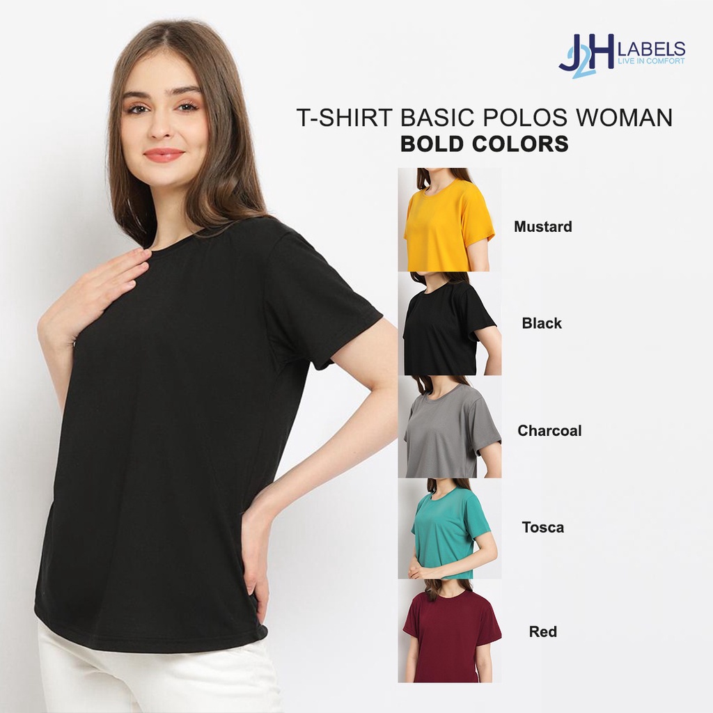 Tshirt Basic Polos Atasan Dewasa Kaos remaja perempuan polos - WOMEN