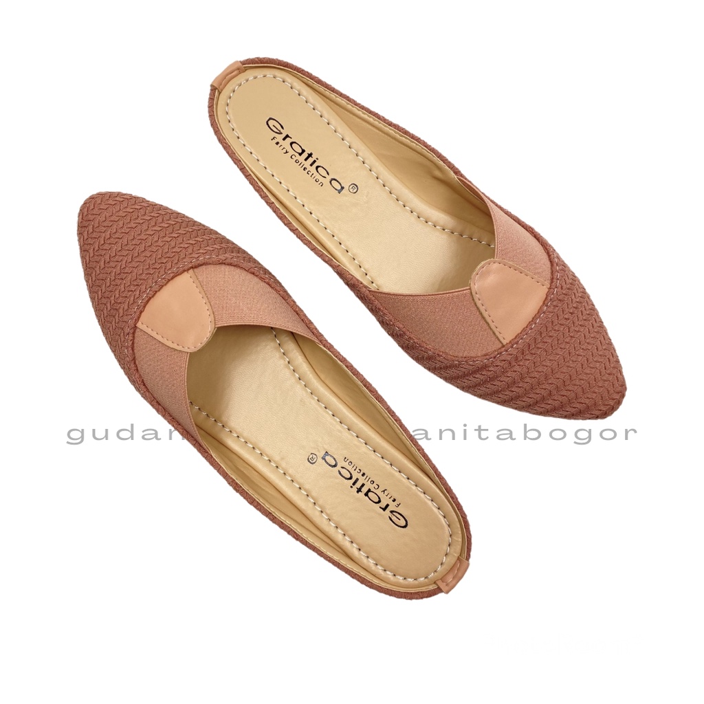 Gratica Sepatu Wanita Sandal Flat Lancip Dixxi AW 88