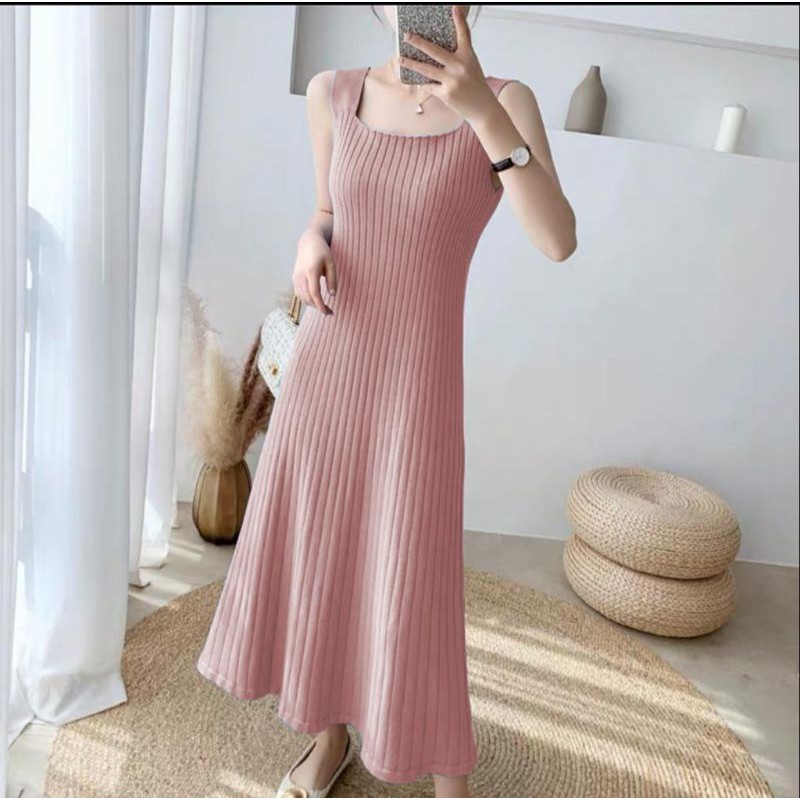 MDLV ~ DRESS ISABELLE RAJUT (BG) // DRESS RAJUT PANJANG // KNIT LONG DRESS // FASHION WANITA