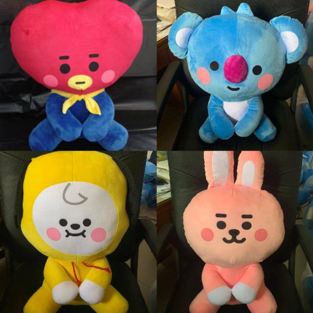 Boneka Chimmy koya cooky TATA game hello BT21 boyband korea selatan BTS posisi dduk ukuran jumbo SNI