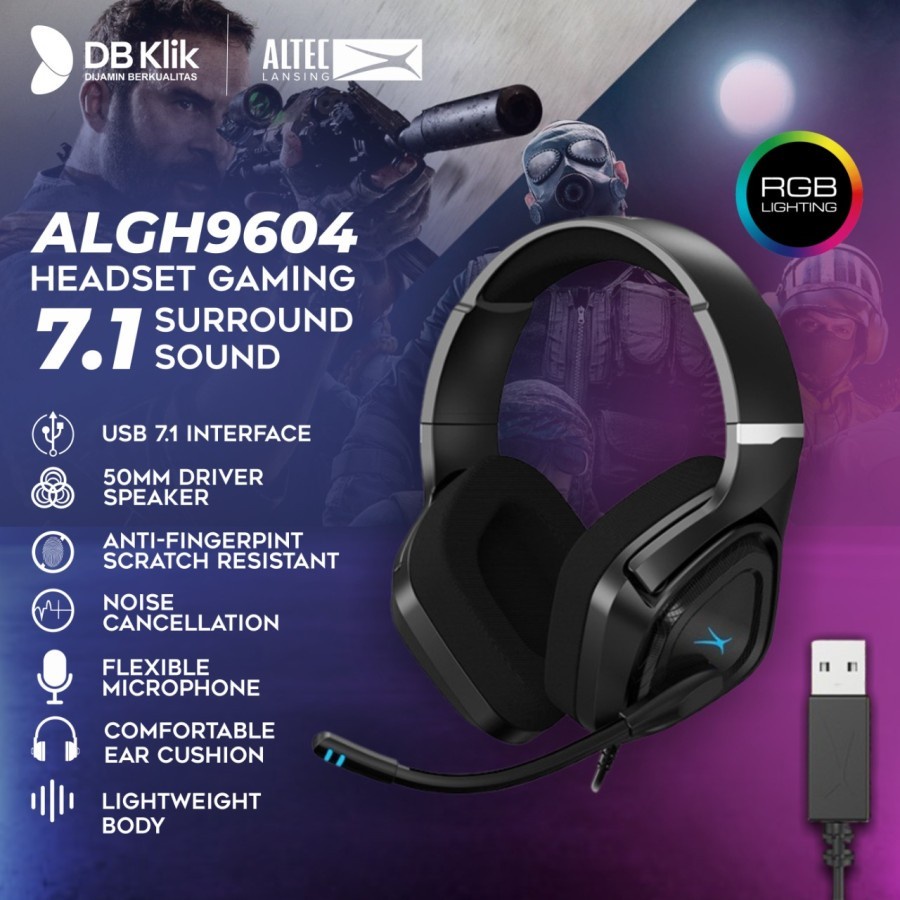 Headset Gaming ALTEC LANSING ALGH-9604 7.1 Surround Wired RGB