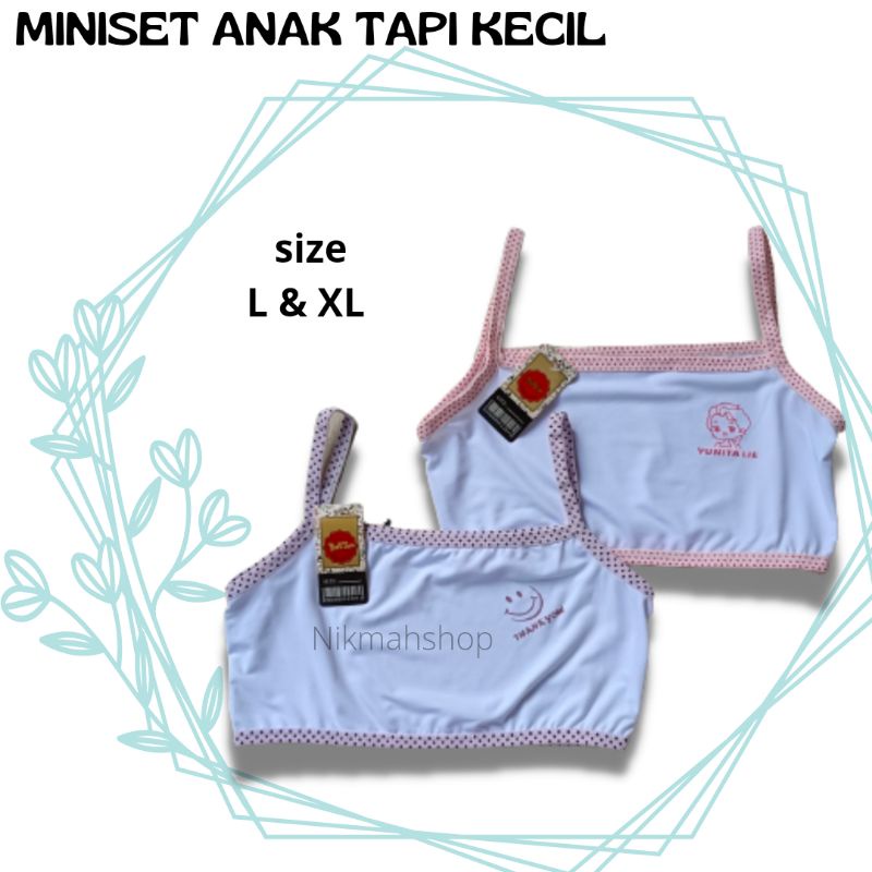 Miniset anak perempuan tali kecil putih