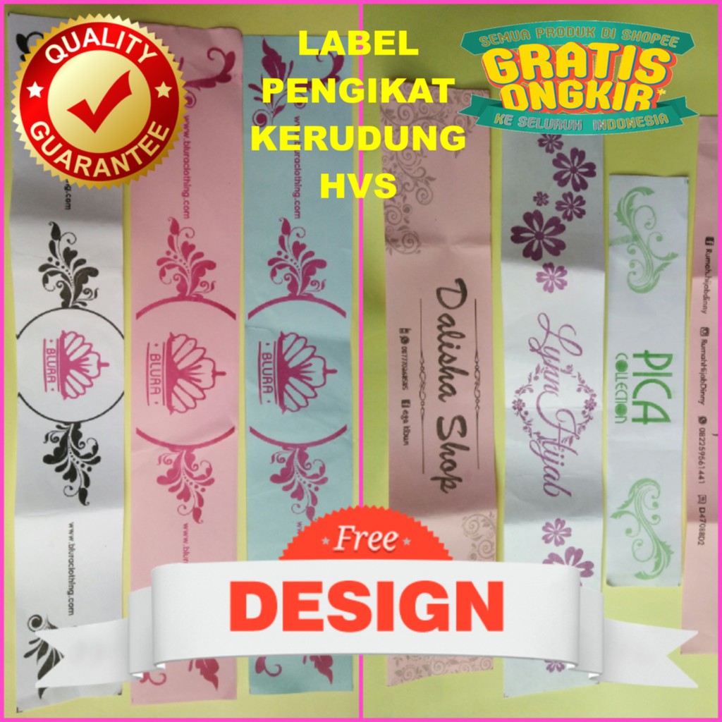 Cetak Hang Tag 500 Pcs Gratis Desain Hangtag Label Baju Kertas Dan