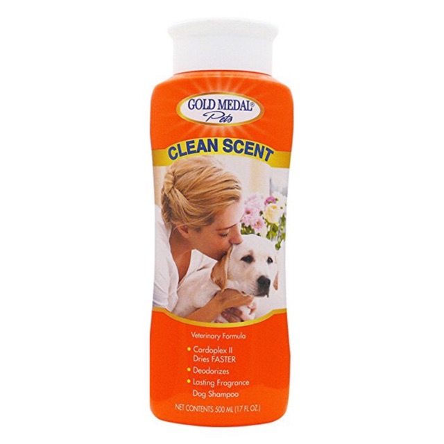 Gold medal clean scent dog/anjing shampoo 500ml