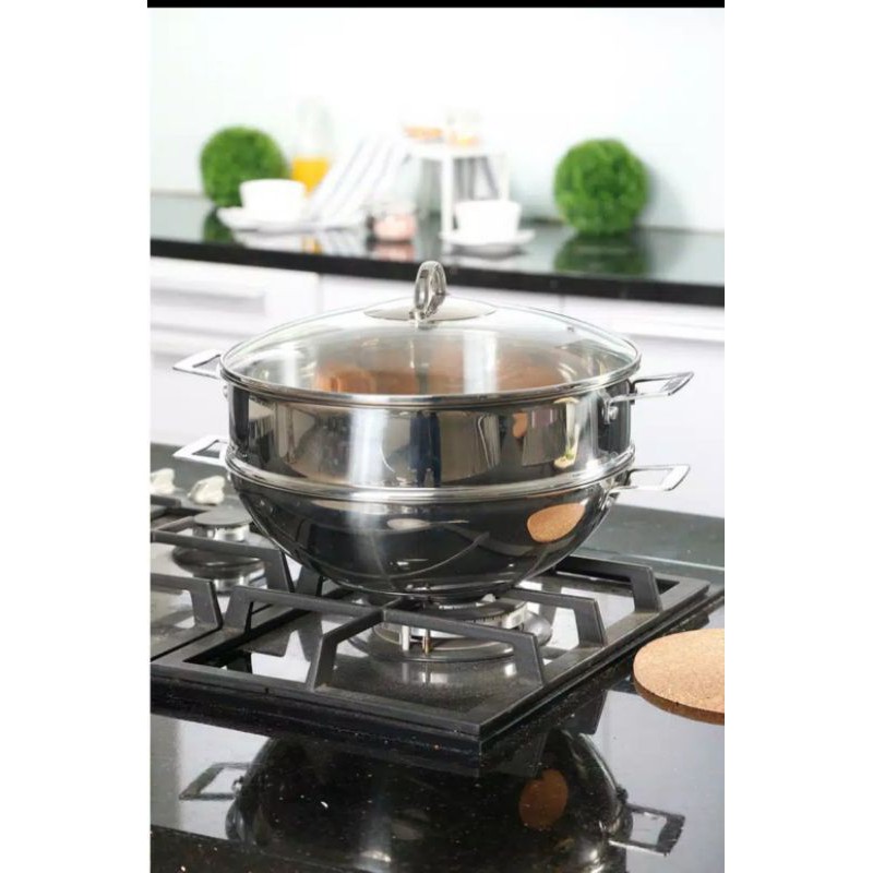 Kukusan IFA Panci Kukus ICHEF Panci IFA Stainless Steamer Pot D32 cm