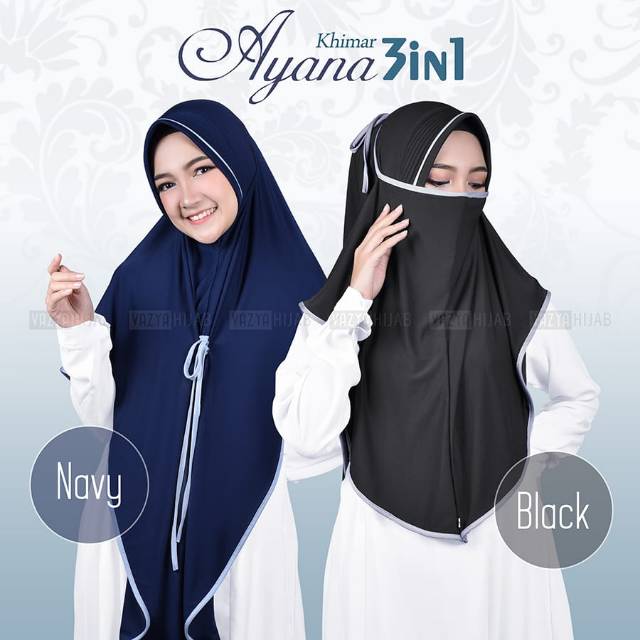 Hijab Khimar Cadar Ayana 3in1