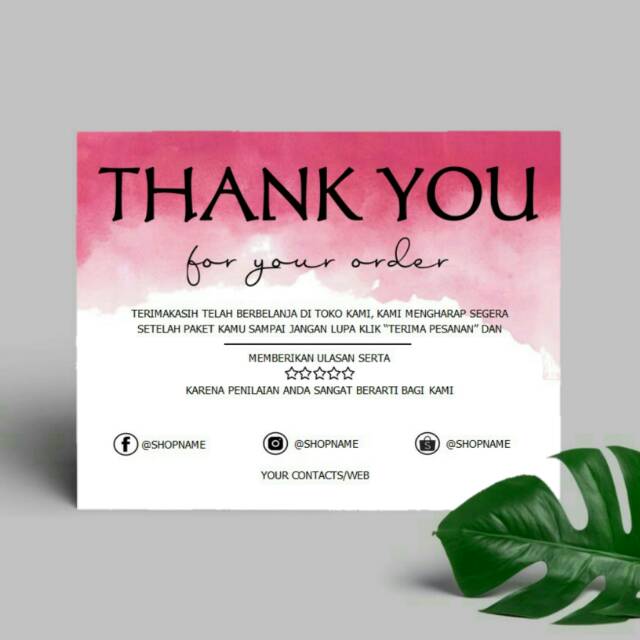 

Thank you card | 1 pack (50 pcs)