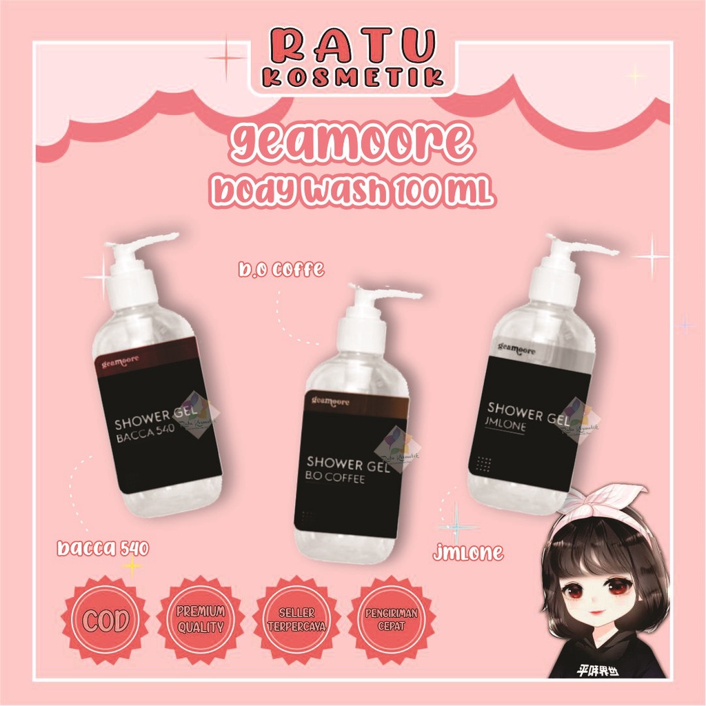 ❤ RATU ❤ Geamoore Body Wash 250ml | Geamore Sabun Mandi | Bacca 540 | B.O Coffe | Jmlone  (✔️BPOM)