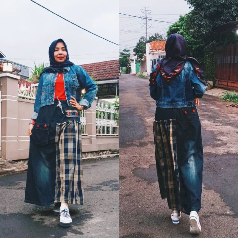 ROK JANNA SKIRT / ROK WANITA TERBARU / ROK LEVIS IMPORT / ROK WANITA DEWASA / ROK LEVIS PANJANG