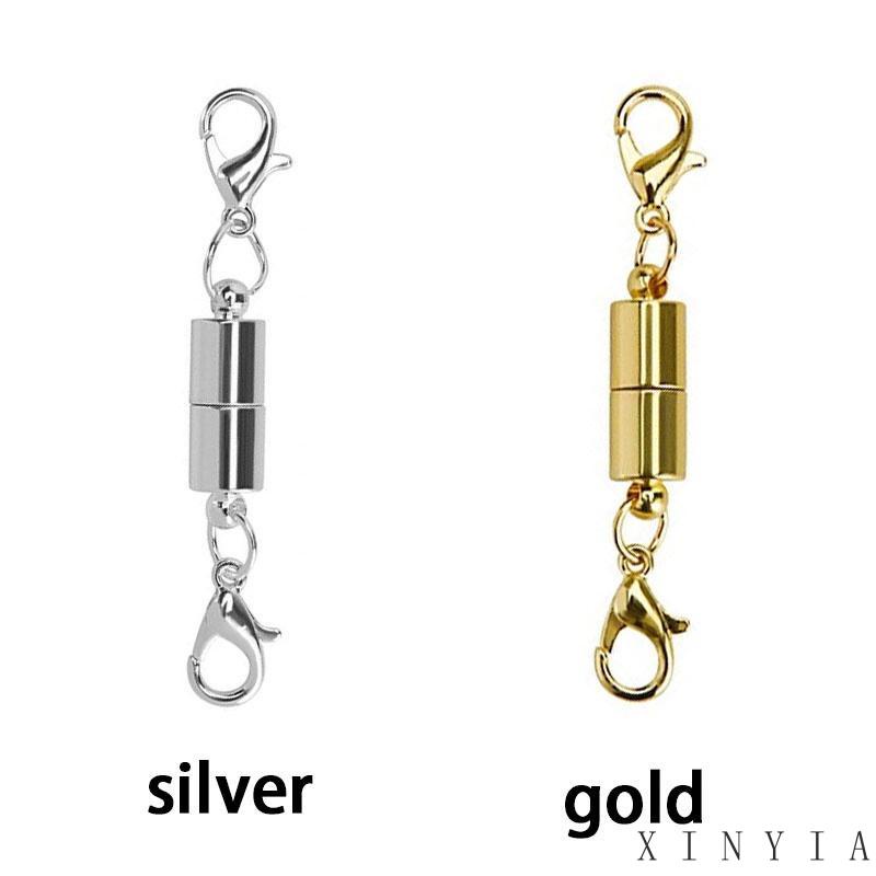 【COD】Kalung Rantai Dengan Buckle Magnet Aksen Berlian Untuk Hijab