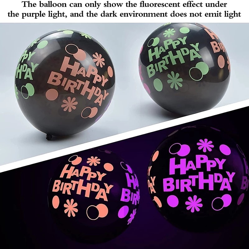 10pcs Balon Neon Polkadot Luminous 12 &quot;Reusable Untuk Dekorasi Pesta Ulang Tahun / Pernikahan