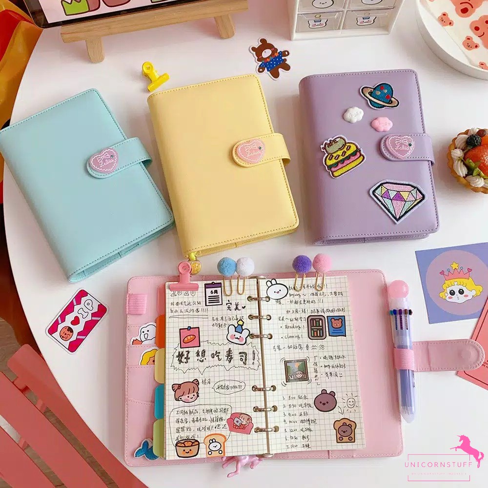 1 Set Notebook Kulit Unicorn Anak Diary Buku Catatan Journal Pink Binder Kado Hadiah Sekolah Kuliah Perempuan Cewek