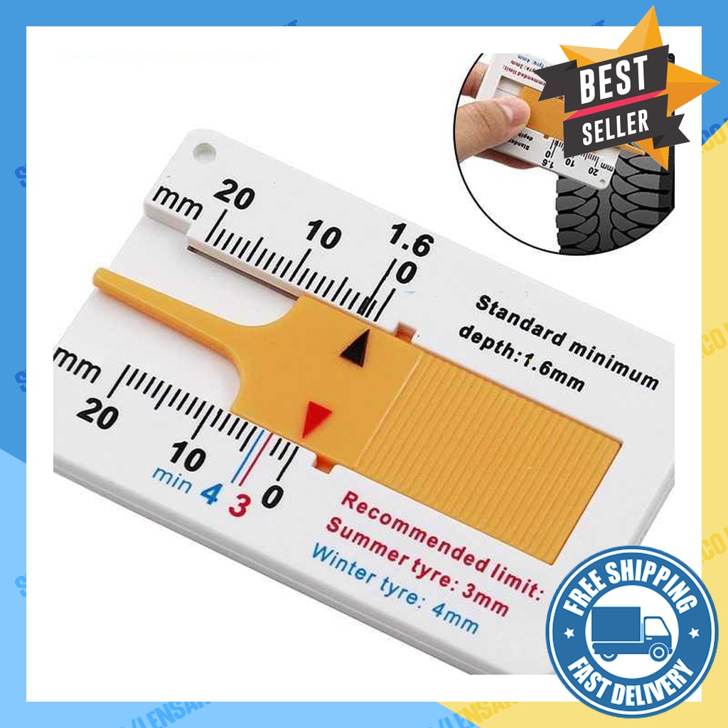 

TONGFENGLH Penggaris Pola Ban Tyre Depthometer Indicator 0-20mm-TONG20 Diskon