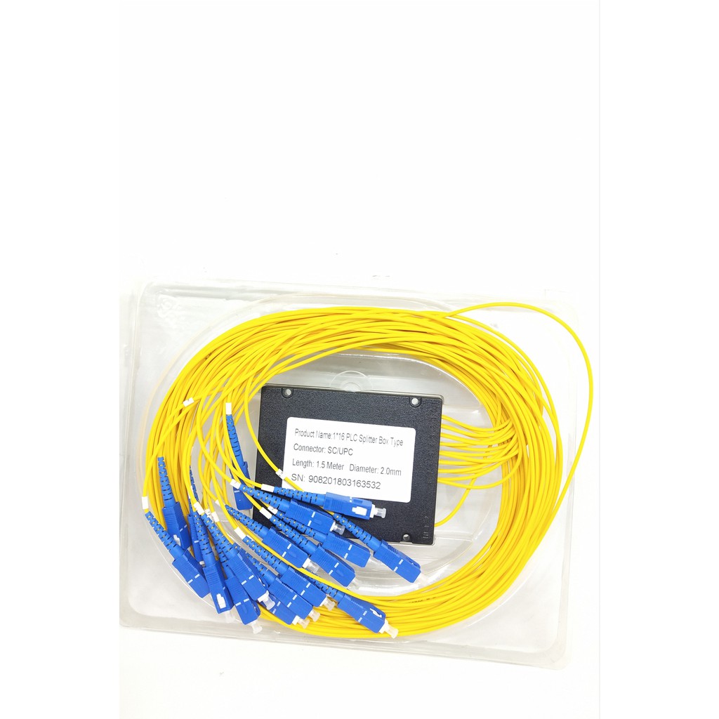 TERBARU Passive Splitter 1-16 Modular Besar SC UPC Fiber Optik