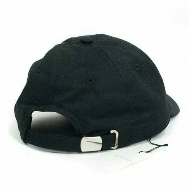 Topi baseball hitam metal buckle cakop