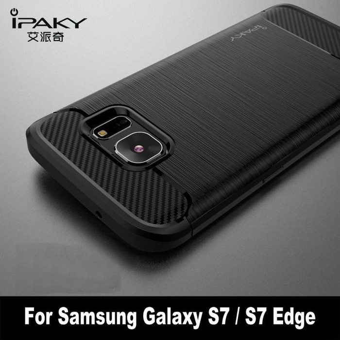 CASE SLIM FIT CARBON IPAKY SAMSUNG GALAXY S7 SAMSUNG GALAXY S7 FLAT SOFTCASE - FA