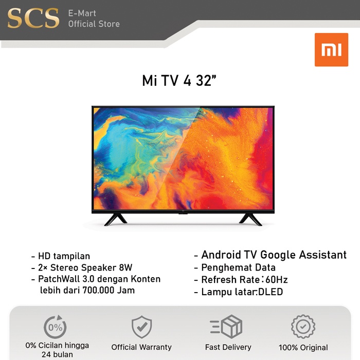 Mi TV 4 32" Xiaomi HD Android TV Smart