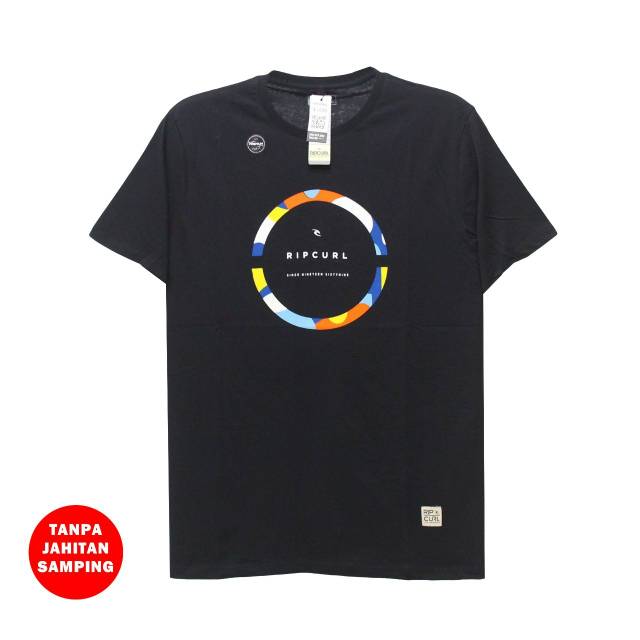 Kaos surfing pria Tanpa jahitan samping rpcl hitam 001